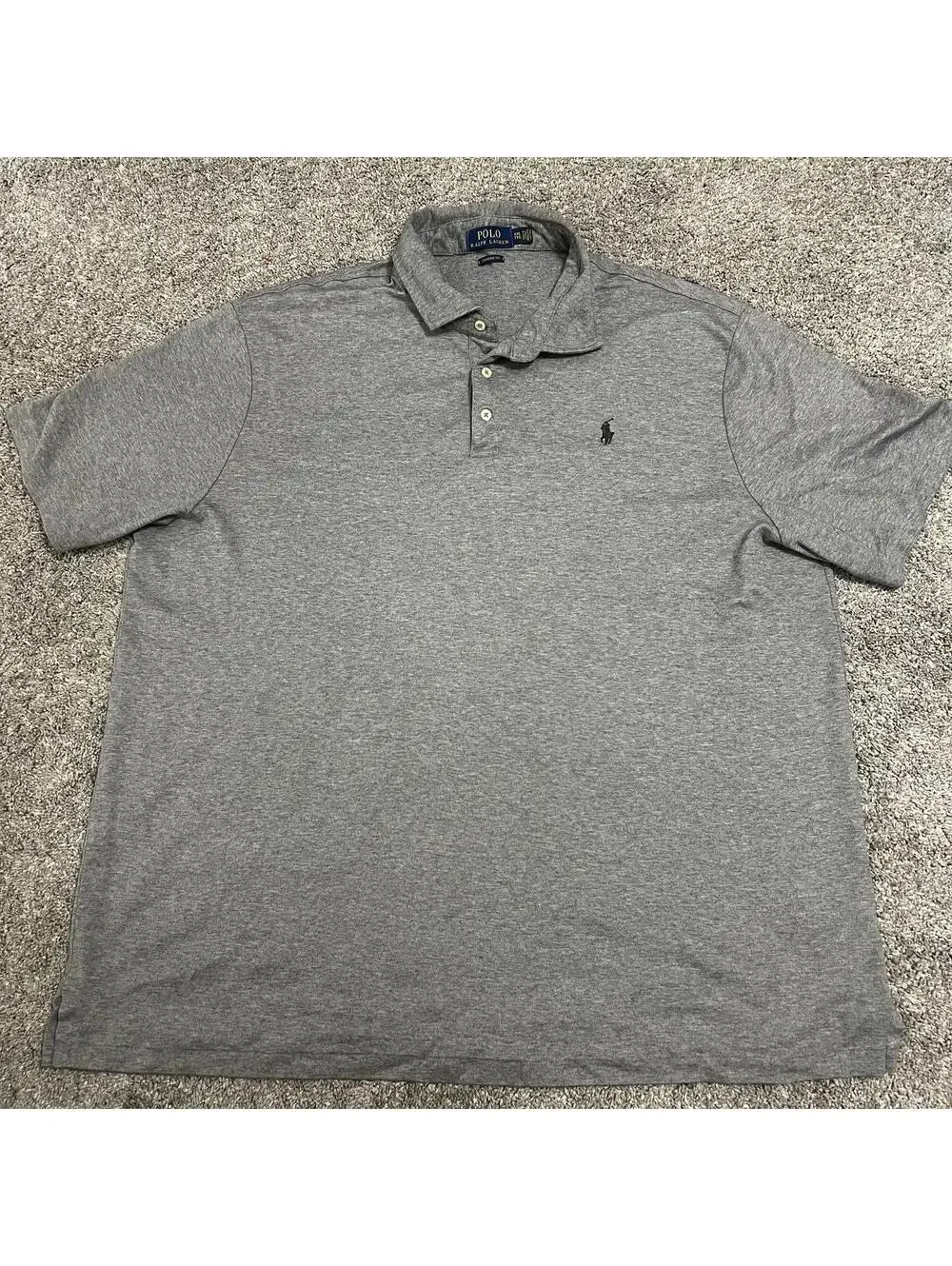 Polo Ralph Lauren Men's Gray Short Sleeve Custom Fit Polo size XXL
